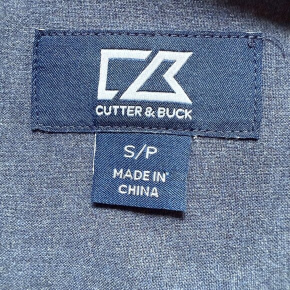 Cutter & Buck Size S Blue & Red Plaid Cotton Long Sleeve Button-Up Shirt Top - Picture 4 of 14